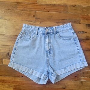 Shein | Women's Light Blue Denim Mom Shorts | Size Medium